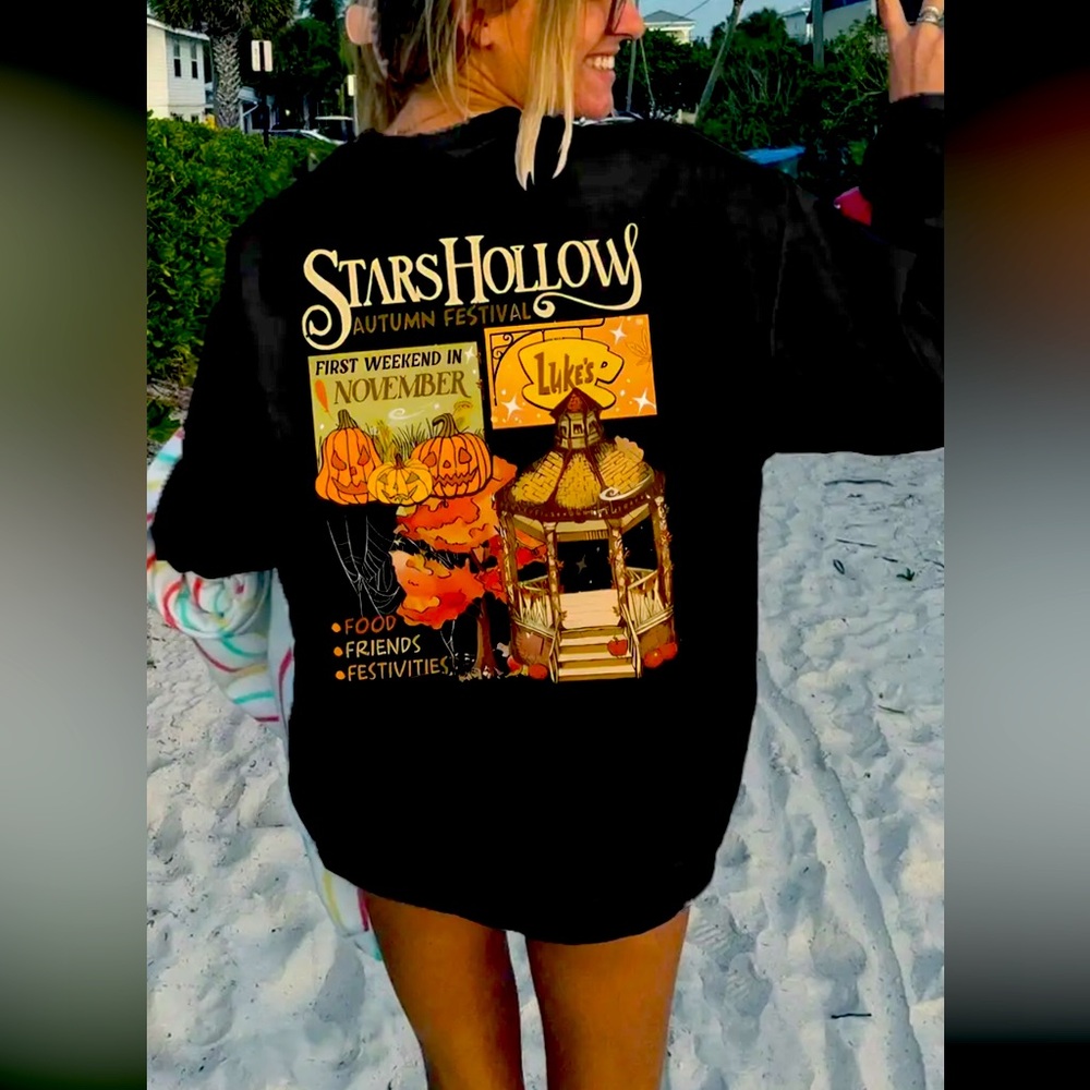 Gilmore Girls Stars Hollow Sweatshirt Retro Crew neck shirt sweater Large